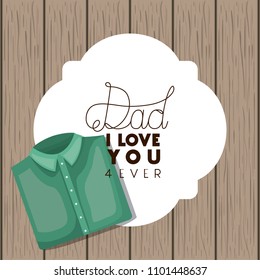 happy fathers day card with elegant shirt