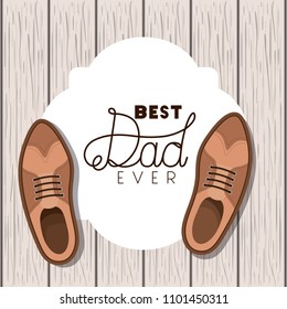 happy fathers day card with elegant shoes
