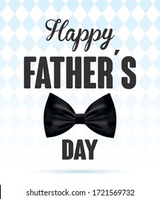 happy fathers day card with elegant bowtie vector illustration design