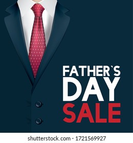 Happy Fathers Day Card With Elegant Male Suit Vector Illustration Design