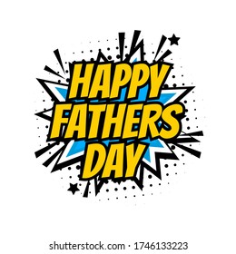 Happy fathers day card font. Vector illustration