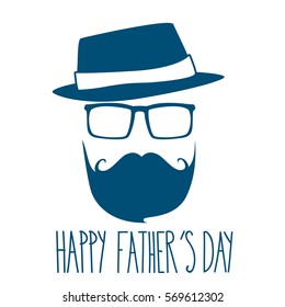 Happy Father's day card full vector elements