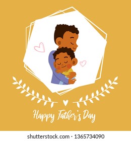 happy fathers day card greeting vector illustration