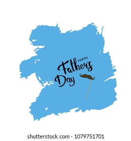 Happy Father's Day card. Handwritten lettering. Element for graphic design. Vector Illustration.