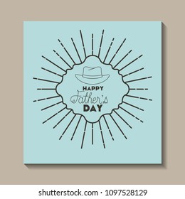 happy fathers day card with hat