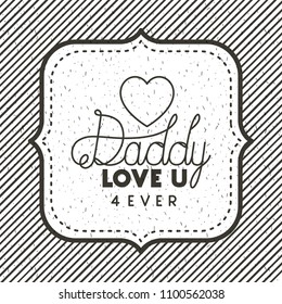 happy fathers day card with heart