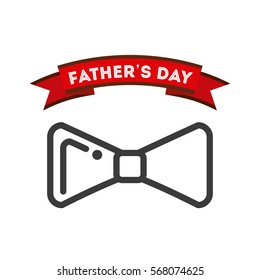 happy father's day card with icon over white background. colorful design. vector illustration