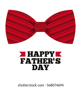 happy father's day card with icon over white background. colorful design. vector illustration