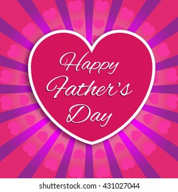 Happy father's day card, Illustration, poster for the celebration of Father's day, festive background, stock vector.