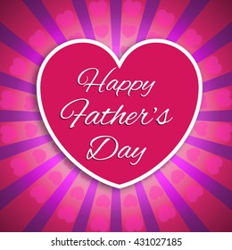 Happy father's day card, Illustration, poster for the celebration of Father's day, festive background, stock vector.