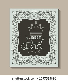 happy fathers day card with king crown