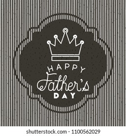 happy fathers day card with king crown