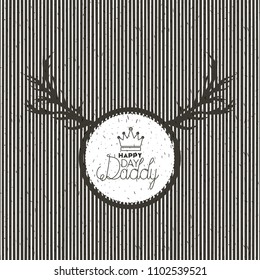 happy fathers day card with king crown