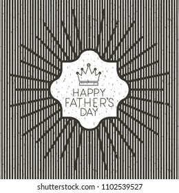 happy fathers day card with king crown