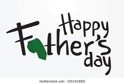 Happy Father's day card logo. vector illustration