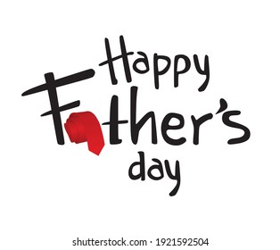 Happy Father's day card logo. vector illustration