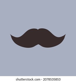 Happy Father's Day card with mustache. Vector graphics