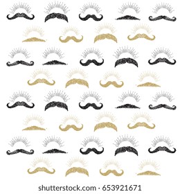 Happy Fathers day card mustaches