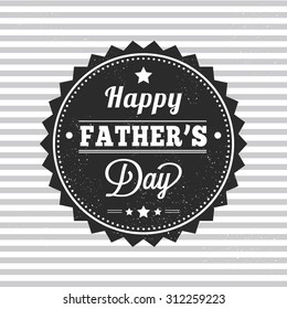 Happy Father's Day card on horizontal stripes background 