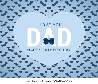 happy fathers day card in paper cut style design