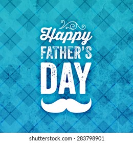 Happy Father's Day Card with Paper Background. Retro Style Design.