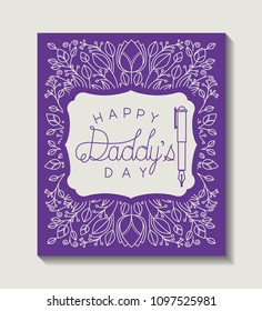 happy fathers day card with pen