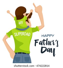 Happy Father's Day Card - Precious Happy Moment With Super Dad
