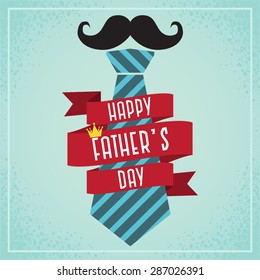 Happy Father's Day Card- Ribbons and tie