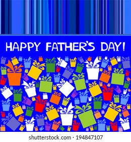 Happy Father's Day card.  Seamless wallpaper. Vector Background. 