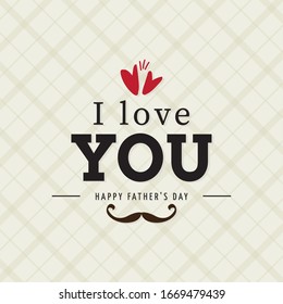 Happy fathers day card with special text - Vector