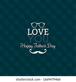 Happy fathers day card with special text - Vector