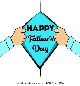 Happy father's day card template