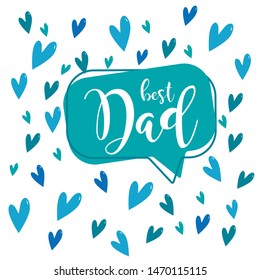 Happy father's day card template