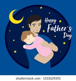 Happy father's day card template.