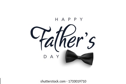 Happy Father's Day card template with bowtie. Vector illustration background for sale, promotion, shopping, web, social media.