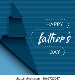 Happy fathers day card with text - Vector illustration