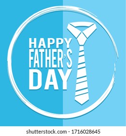 Happy fathers day card. Tie on a shirt collar - Vector