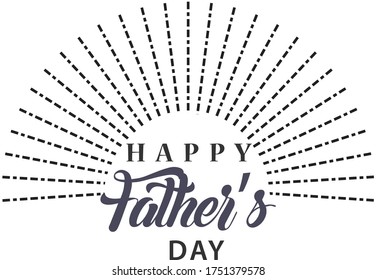 Happy Father's Day Card, Typography for print or use as poster, card, flyer or T Shirt 