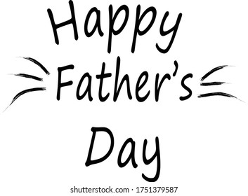 Happy Father's Day Card, Typography for print or use as poster, card, flyer or T Shirt 