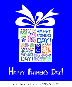 Happy Father's Day card. Vector illustration