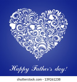 Happy Father's Day card. Vector Illustration