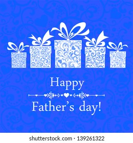 Happy Father's Day card. Vector Illustration