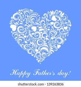 Happy Father's Day card. Vector Illustration