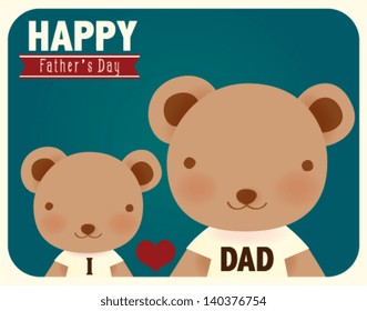Happy fathers day card - Vector File EPS10