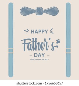 Happy fathers day card - vector ilustration