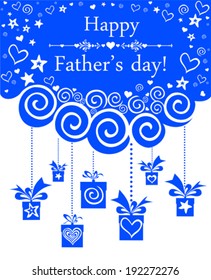 Happy Father's Day card. Vector Illustration