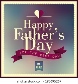 Happy father's day card. Vector illustration.