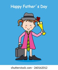 Happy Father's Day card vector 