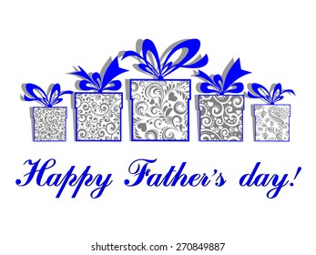 Happy Father's Day card. Vector Illustration