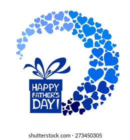 Happy Father's Day card. Vector Illustration